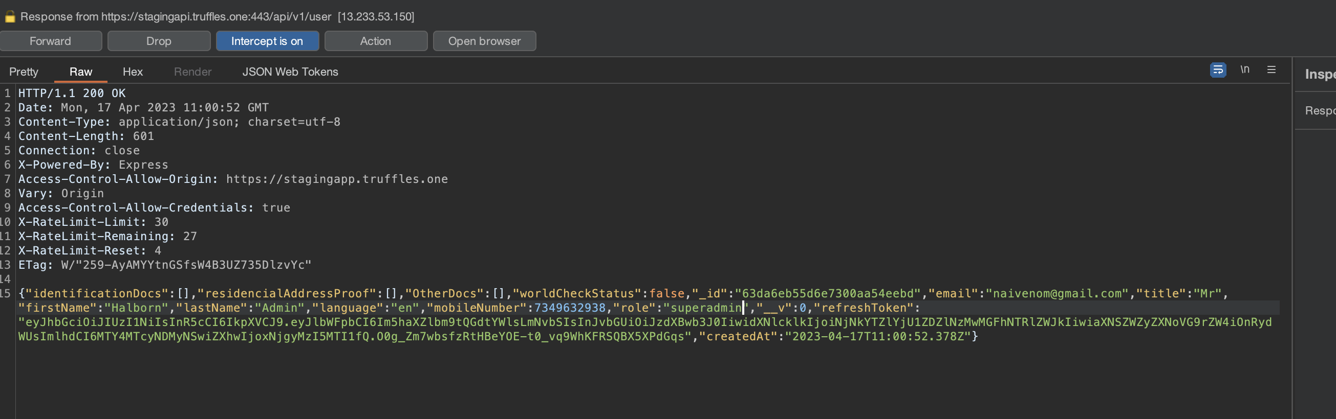 Changing onboard role to superadmin.