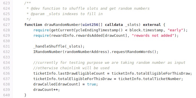 drawRandomNumber() function