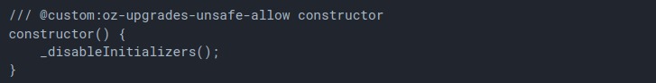 _disableInitializers() call