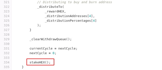 claimAndDistributeRewards() function