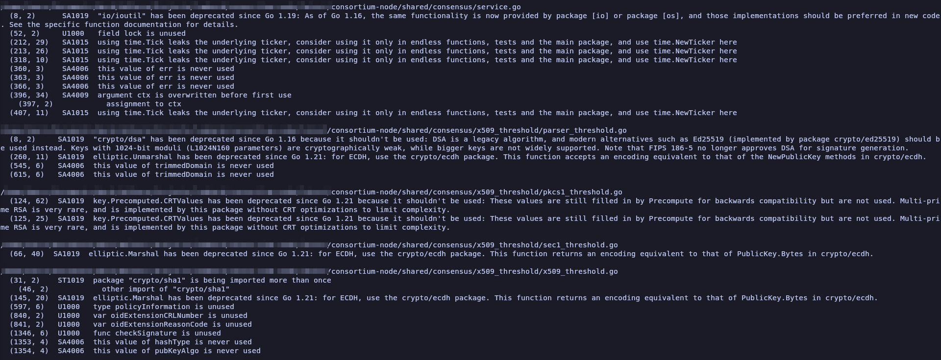 Staticcheck Relevant Output (3)