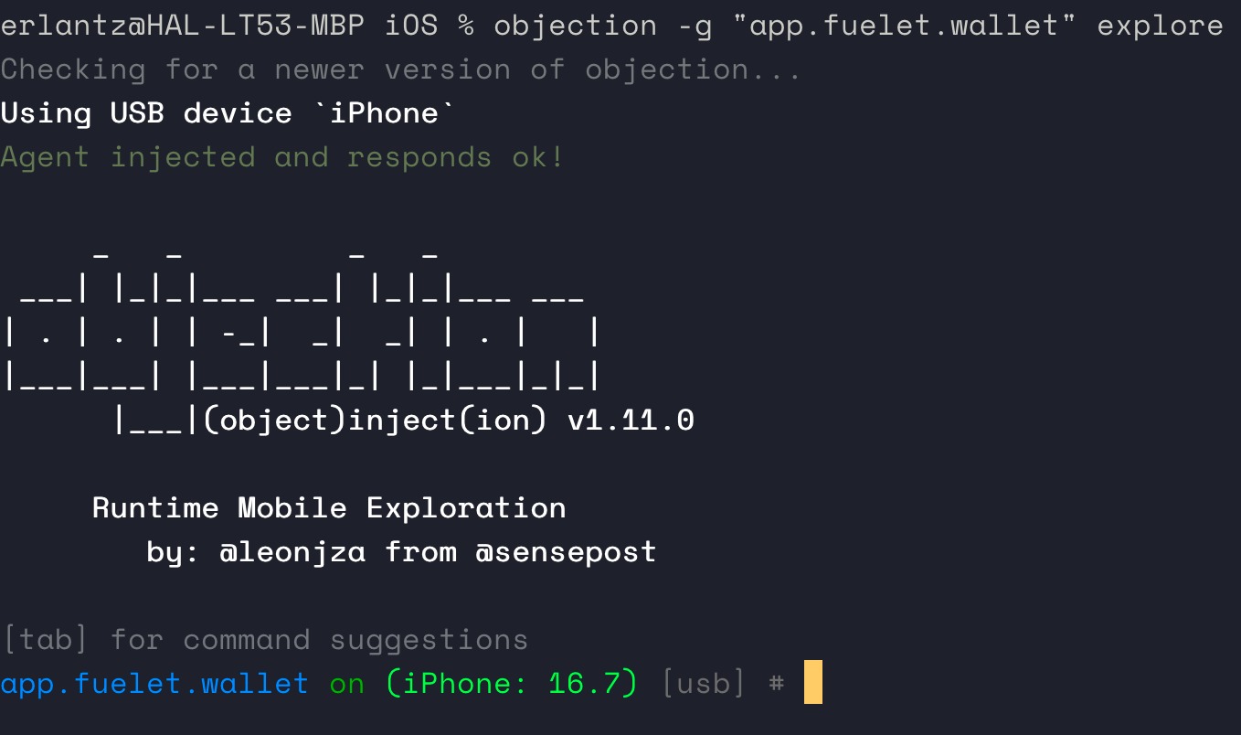 Fuelet application with Objection attached.